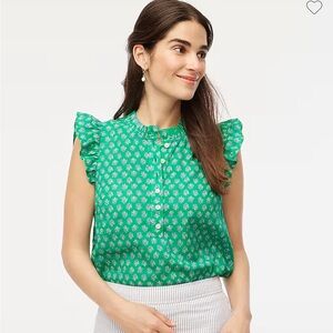 J.Crew Flutter Sleeve Top